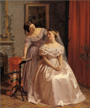 Bride embellished by friend